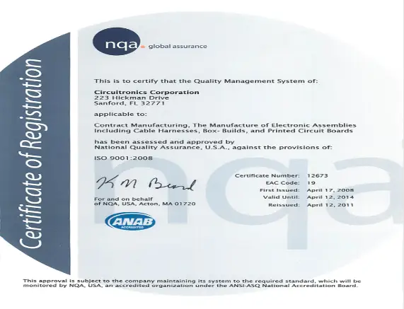 ISO 9001:2008 Certification